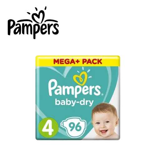 PAMPERS COUCHES BABY DRY T4 x 96
