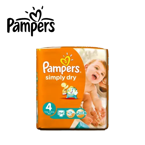 COUCHES PAMPERS SIMPLY DRY T4 x 24