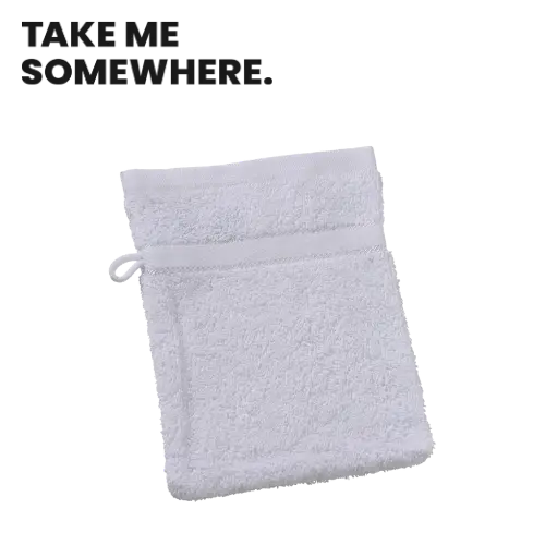 GANT DE TOILETTE BLANC 30 x 50CM