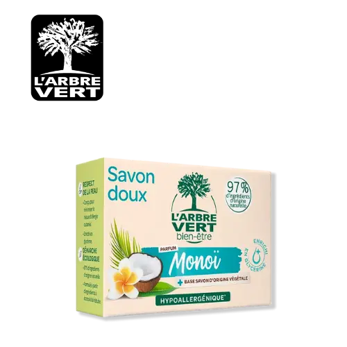 ARBRE VERT SAVON DOUX MONOI 90G