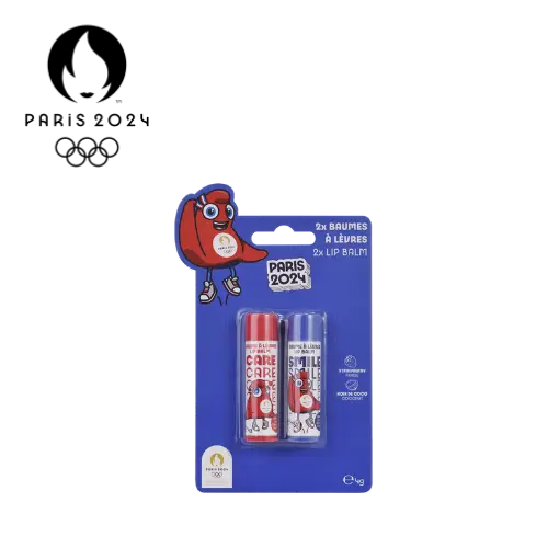 PARIS 2024 SET DE 2 BAUMES A LEVRES MASCOTTE JO 4G