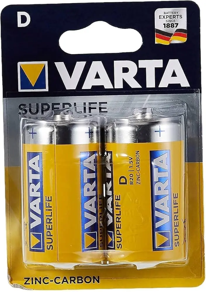 VARTA  PILES ALCALINE SUPERLIFE D x 2