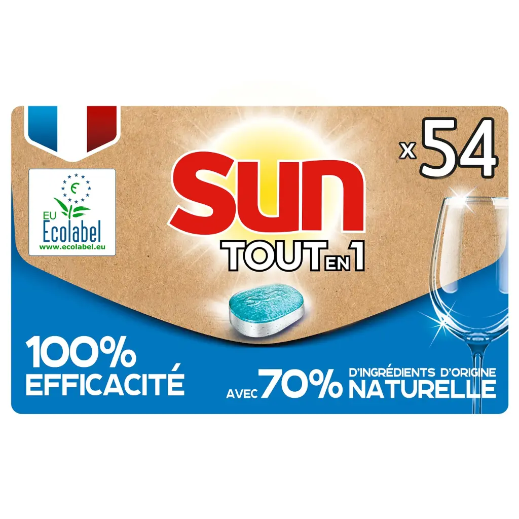 SUN TOUT EN 1 TABLETTE LAVE VAISS. x 54
