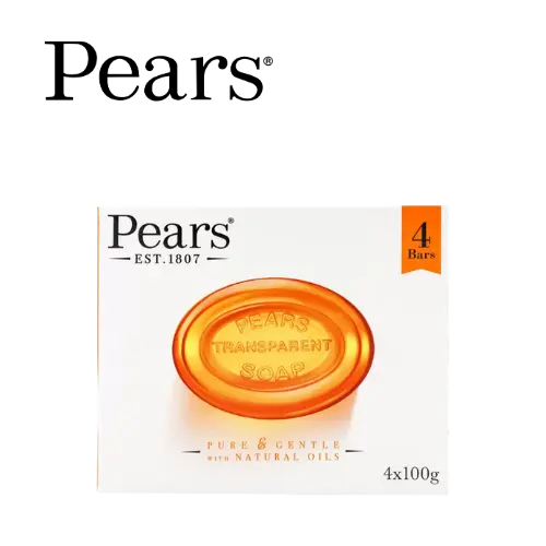 PEARS PAIN SAVON TRANSPARENT 100G  x 4