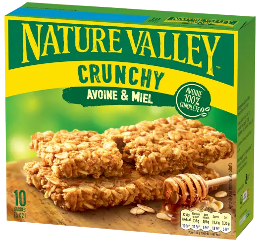 NATURE VALLEY BARRE CRUNCHY AVOINE & MIEL 42G