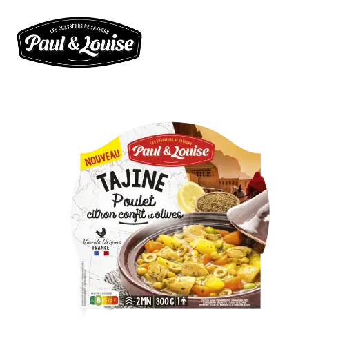 PAUL & LOUISE TAJINE POULET CITRON CONFIT ET  OLIVES 300G