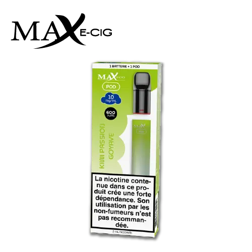 MAX E-CIG POD CIGARETTE ELECTRONIQUE KIWI PASSION GOYAVE10ML