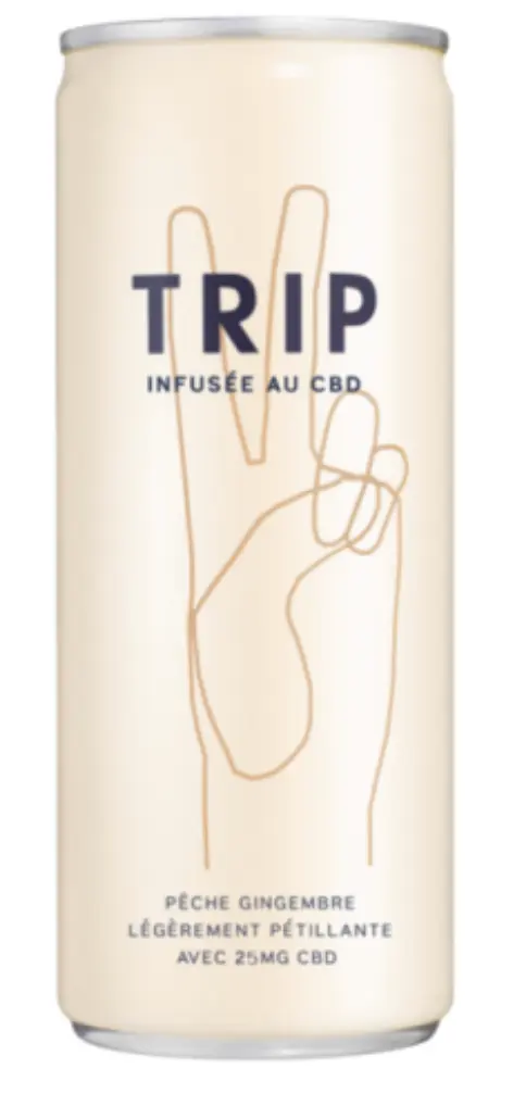 TRIP PECHE GINGEMBRE CBD SLIM CAN 25CL