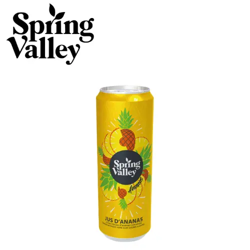 SPRING VALLEY 100% JUS ANANAS SCAN 33CL