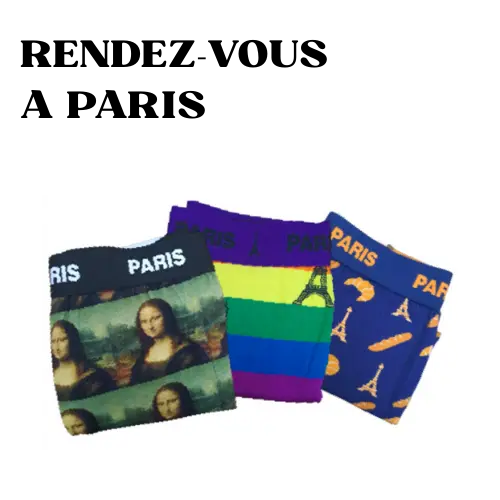 RENDEZ VOUS A PARIS BOXER ADULTE TAILLE UNIQUE SOUVENIRS DE PARIS 