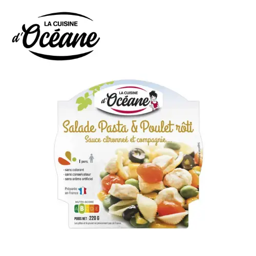 CUISINE OCEANE SALADE POULET PÂTES CRUDITÉS 220G 