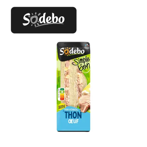 SANDWICH SODEBO SIMPLE & BON THON OEUF 135G