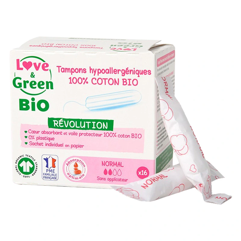 [299] LOVE AND GREEN TAMPON BIO AVEC APPLICATEUR x16