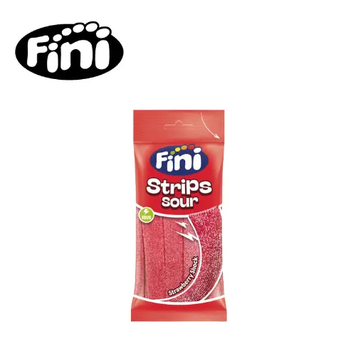 [3314] FINI STRIPS SOUR STRAWBERRYSHOCK 90G 