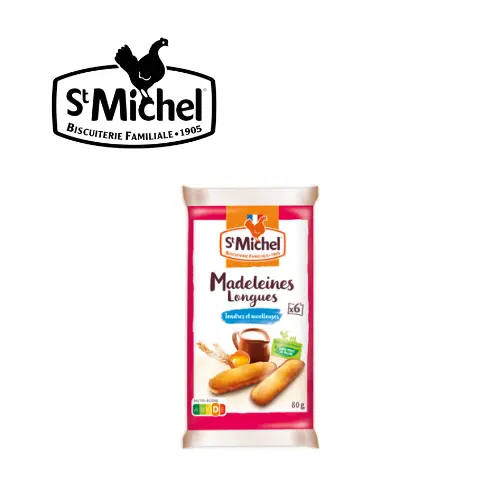 ST MICHEL MADELEINE LONGUES TENDRES ET MOELLEUSES 80G