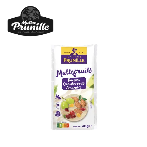 MAÎTRE PRUNILLE MULTI FRUITS - RAISIN AMANDES & CRANBERRIES 40G