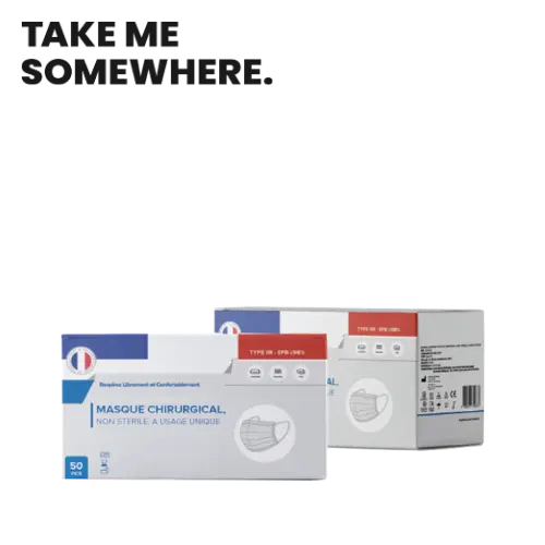 MASQUE 3 PLIS JETABLE TYPE 2R x50
