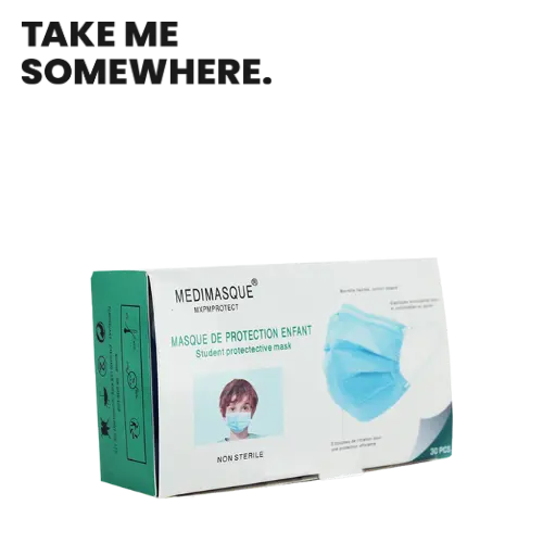 MASQUE 3 PLIS JETABLE ENFANT TYPE 1 x 30