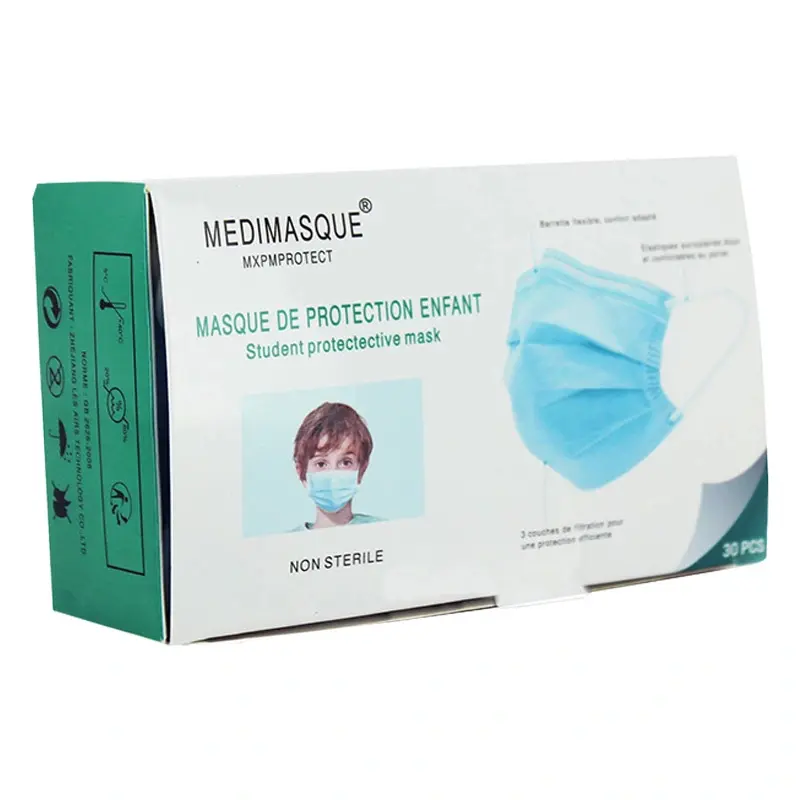 MASQUE 3 PLIS JETABLE ENFANT TYPE 1 x 30