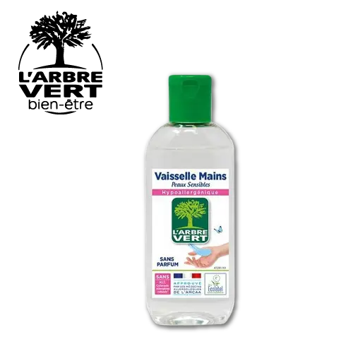 ARBRE VERT LIQUIDE VAISSELLE MAIN PEAUX SENSIBLES ECOLABEL 100ML