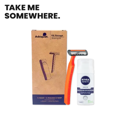 [300] KIT RASAGE - 1 RASOIR BIC 3 LAMES ET 1 MOUSSE NIVEA 50ML