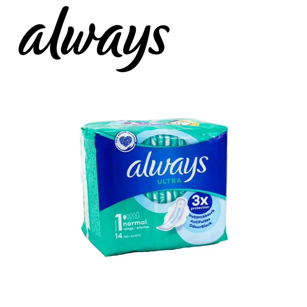 ALWAYS ULTRA SERVIETTES NORMAL PLUS x14 