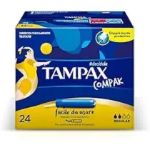 TAMPAX TAMPONS COMPAK REGULAR x24