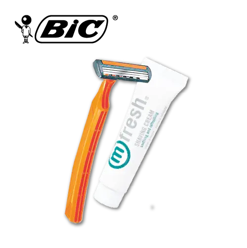KIT RASAGE BIC 3 LAMES + CREME A RASER