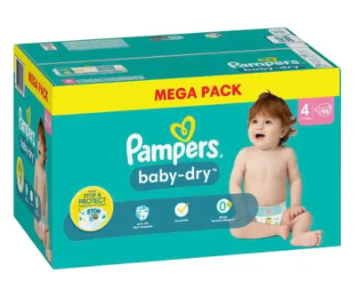 [1102V2] COUCHES PAMPERS BABY DRY T4 x 96