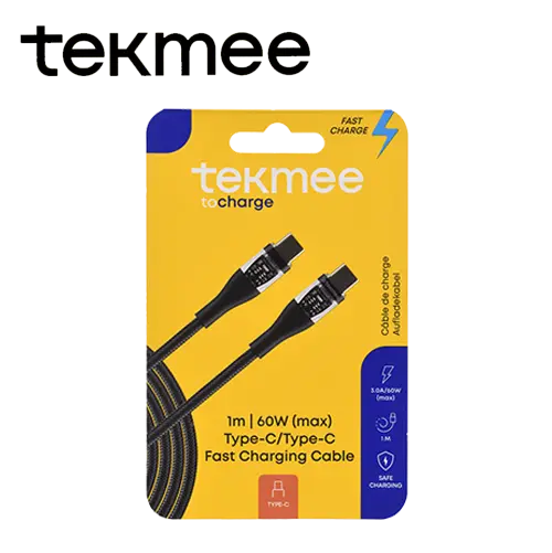 [802] CABLE TYPE-C / TYPE C TEKMEE 1M 60W
