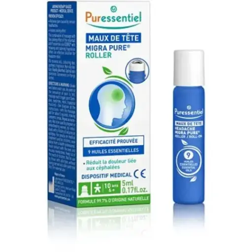[724] PURESSENTIEL ROLLER MAUX TETE 5ML