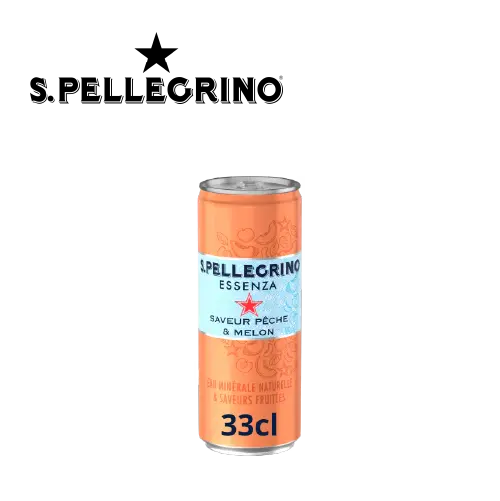 [2002V1] EAU GAZEUSE ESSENZA PECHE MELON SAN PELLEGRINO SCAN 33CL