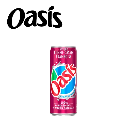 [2206] OASIS POMME CASSIS FRAMBOISE SLIM CAN 33CL