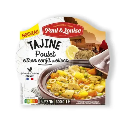 [3401] PAUL&LOUISE TAJINE POULET OLIVES 300G