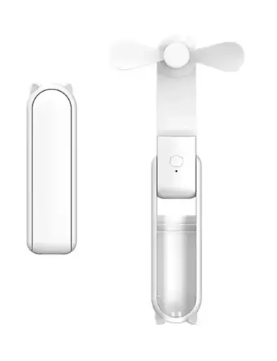 [962] MINI VENTILATEUR DESIGN RECHARGEABLE PLIABLE BLANC