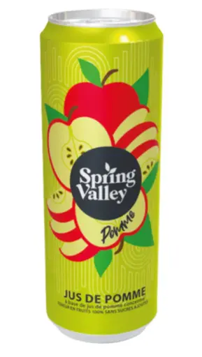 [2100V3] SPRINGVALLEY 100% JUS POMME SCAN 33CL