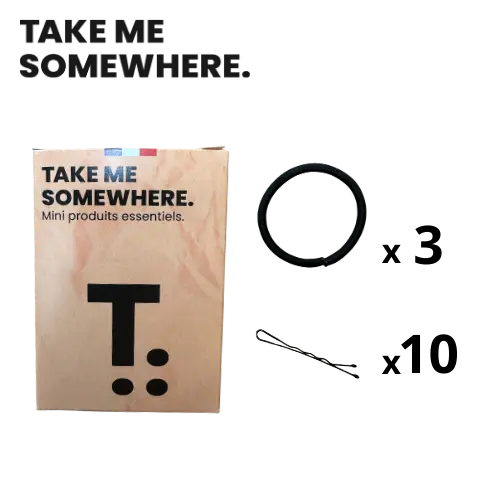 [956] KIT CHEVEUX CONDI - 3 ELASTIQUES + 10 PINCES